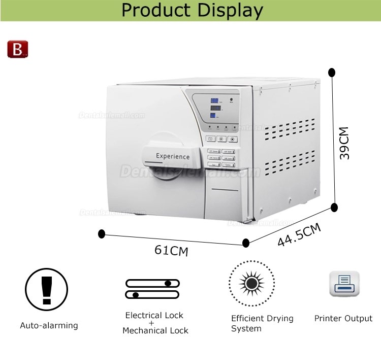 8-23L Dental Autoclave Sterilizer Vacuum Steam With Printer