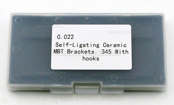 1Box Dental Orthodontic Self-ligating Ceramic Brackets Braces MBT 022 345 Hooks