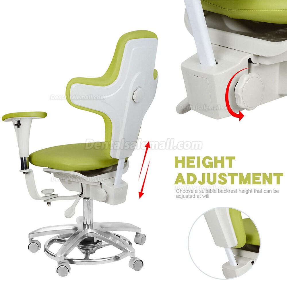 Ergonomic Dental Microscope Stool Chair with Amrests Adjustable Foot ...