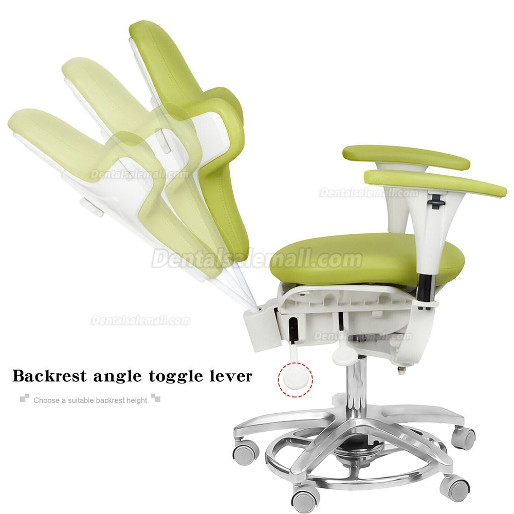 Ergonomic Dental Microscope Stool Chair with Amrests Adjustable Foot ...