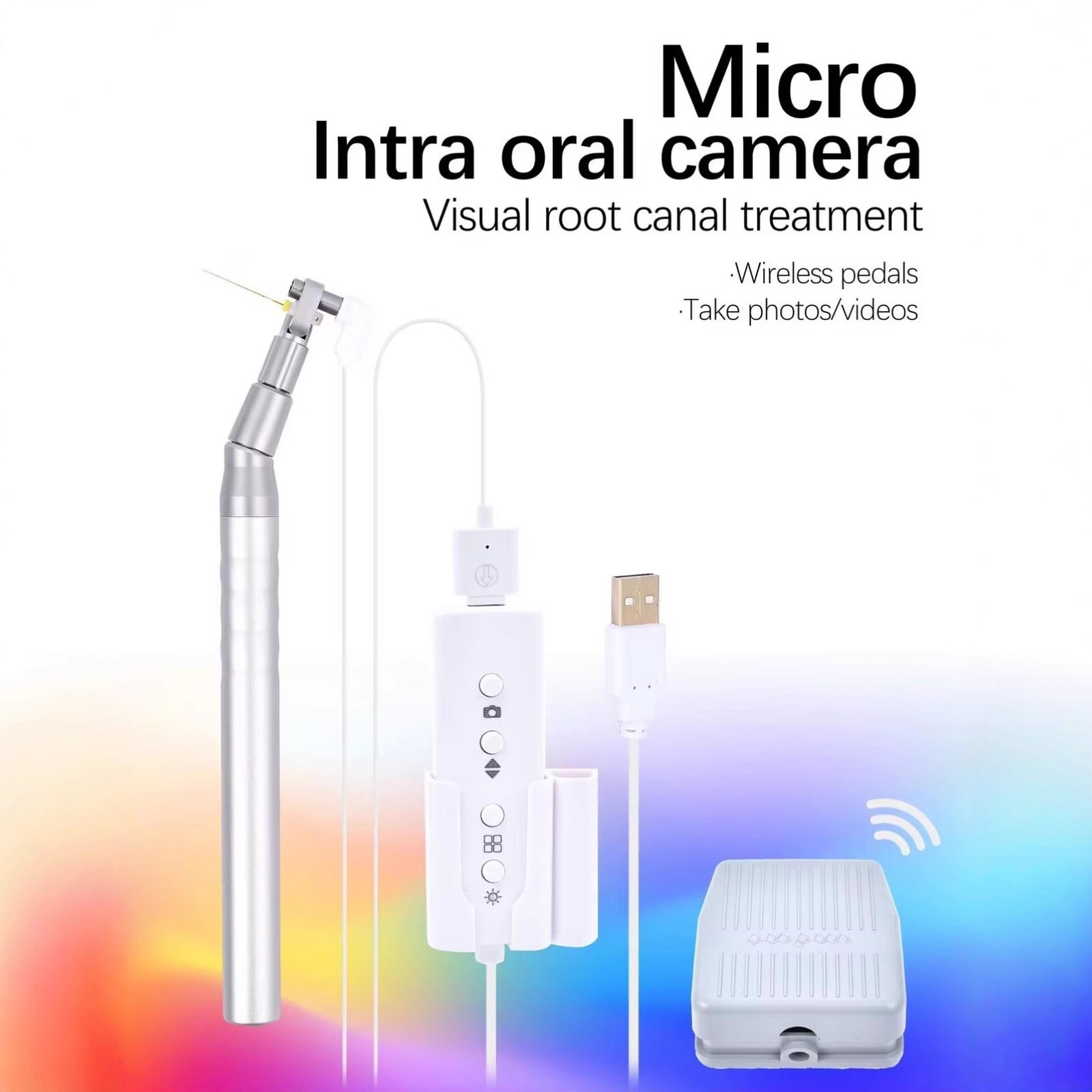 Dental Micro Intraoral Camera for Root Canal Treatment USB-A 1/9-Inch Image Sensor