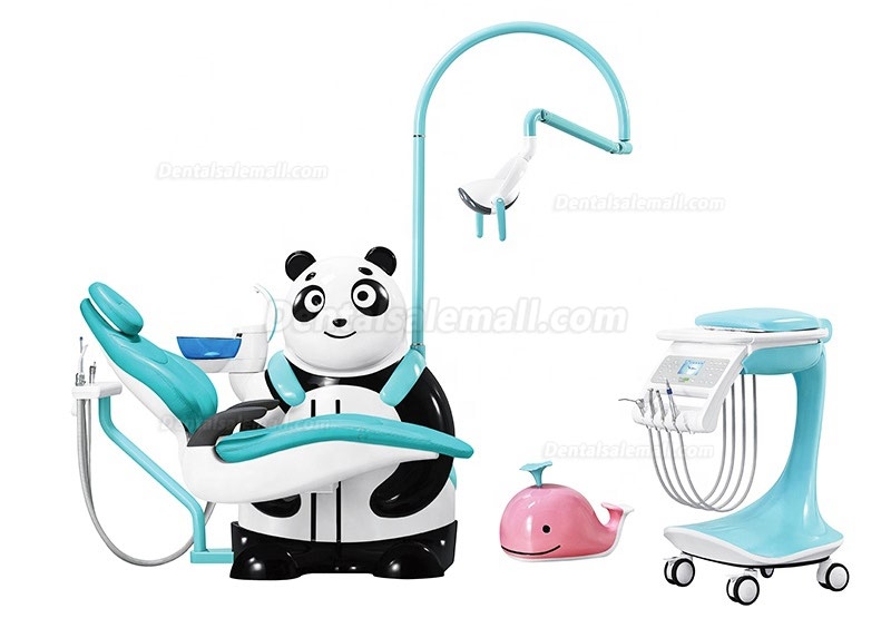 Cute comfortable children dental chair Panda shape and ocean style dental chair for children