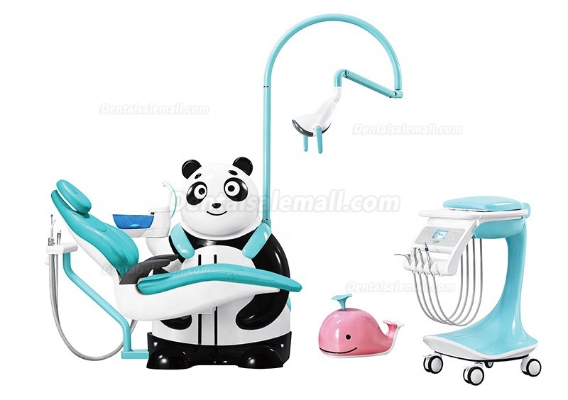 Cute comfortable children dental chair Panda shape and ocean style dental chair for children