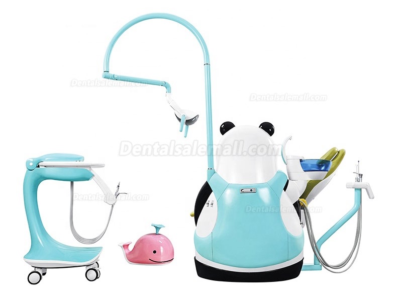 Cute comfortable children dental chair Panda shape and ocean style dental chair for children