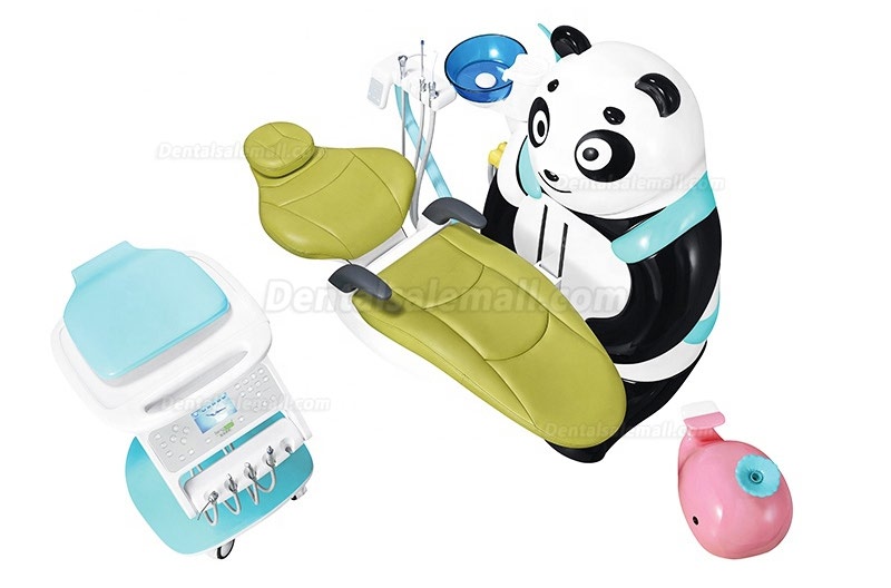 Cute comfortable children dental chair Panda shape and ocean style dental chair for children