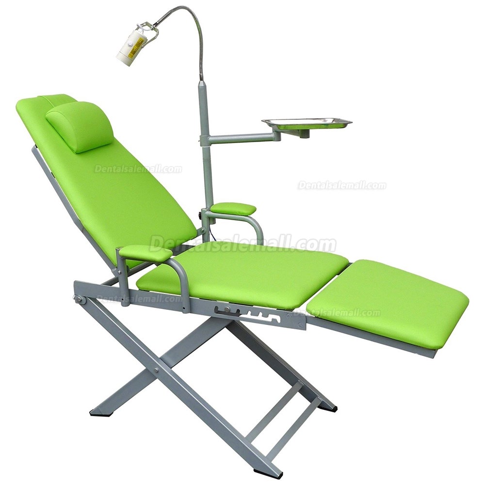 Portable Dental Mobile Chair with LED Lamp Waste Basin + Dental Turbine Unit