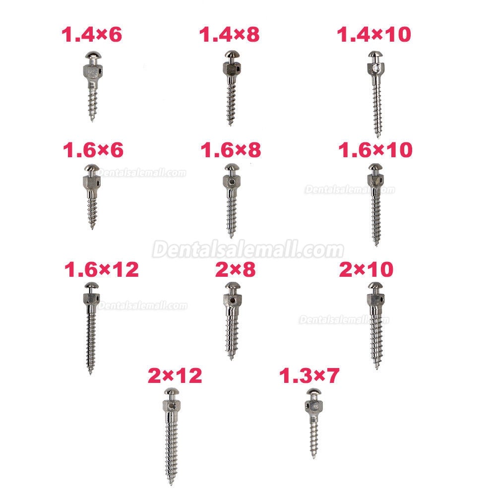 10 PCS Orthodontic Self-Drilling Titanium Micro Implants Screw Mini Screw 11 size