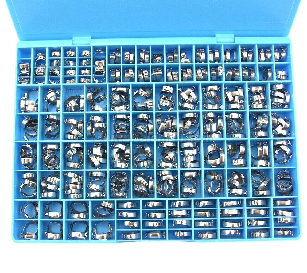 85 Sets Dental Orthodontic Molar Bands MBT 022 Pre-welded with Single Tube Convertible Buccal Tubes & Lingual Sheath