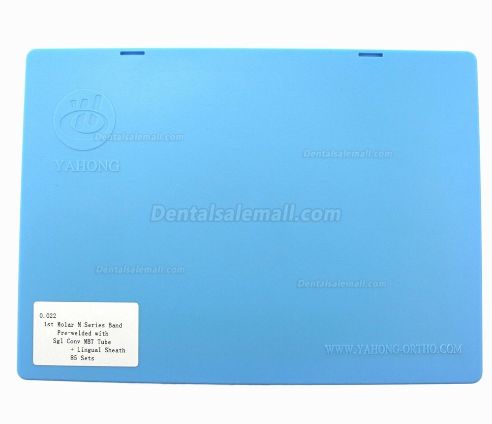 85 Sets Dental Orthodontic Molar Bands MBT 022 Pre-welded with Single Tube Convertible Buccal Tubes & Lingual Sheath