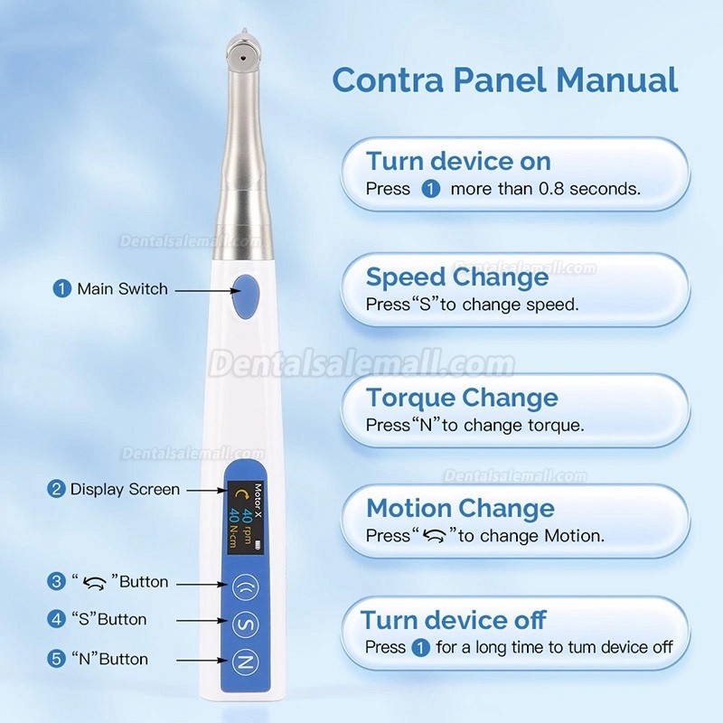 Electric Wireless Universal Implant Torque Wrench Kit with 16Pcs Screwdrivers