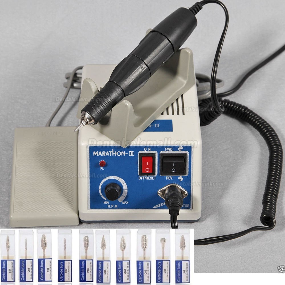 Marathon Electric Dental Lab Micromotor Polish N3+35K RPM Handpiece+10 Bur Drill Marathon Electric Dental Lab Micromotor Polish N3+35K RPM Handpiece+10 Bur Drill