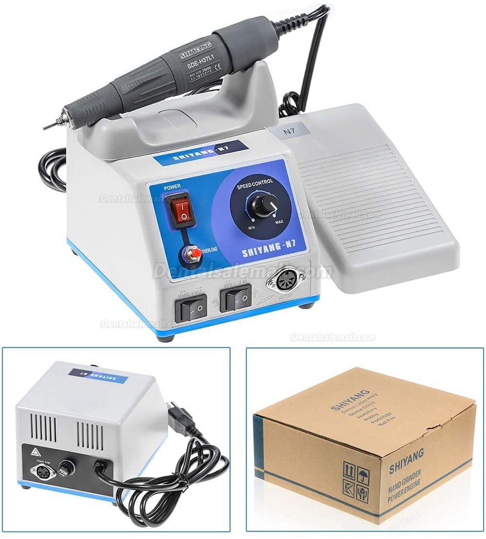 SHIYANG N7 Dental Micro Motor Polisher Machine + SDE-H102S 35K RPM Handpiece Compatible Marathon