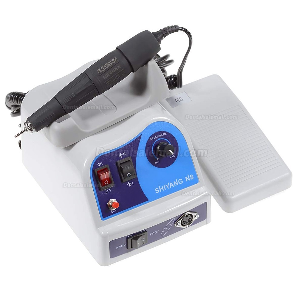 SHIYANG N8 Dental Lab Micromotor Drill Polisher Machine N8 with 45K RPM Handpiece Compatible with Marathon