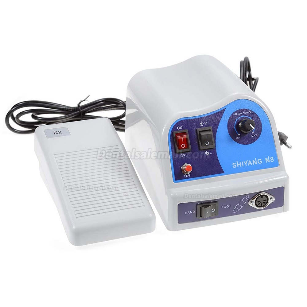 SHIYANG N8 Dental Lab Micromotor Drill Polisher Machine N8 with 45K RPM Handpiece Compatible with Marathon