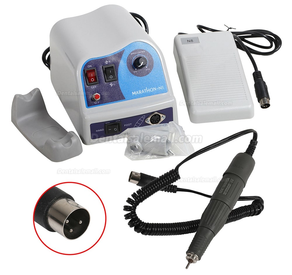 Micromoteur Dentaire Marathon N3+ 35K RPM Avec Pièce à Main Et 10 Burs - Neuf US Stock