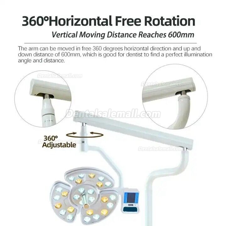 P138 Post Mounted Dental LED Surgical Light for Dental Chair Unit Touch Screen Sensor