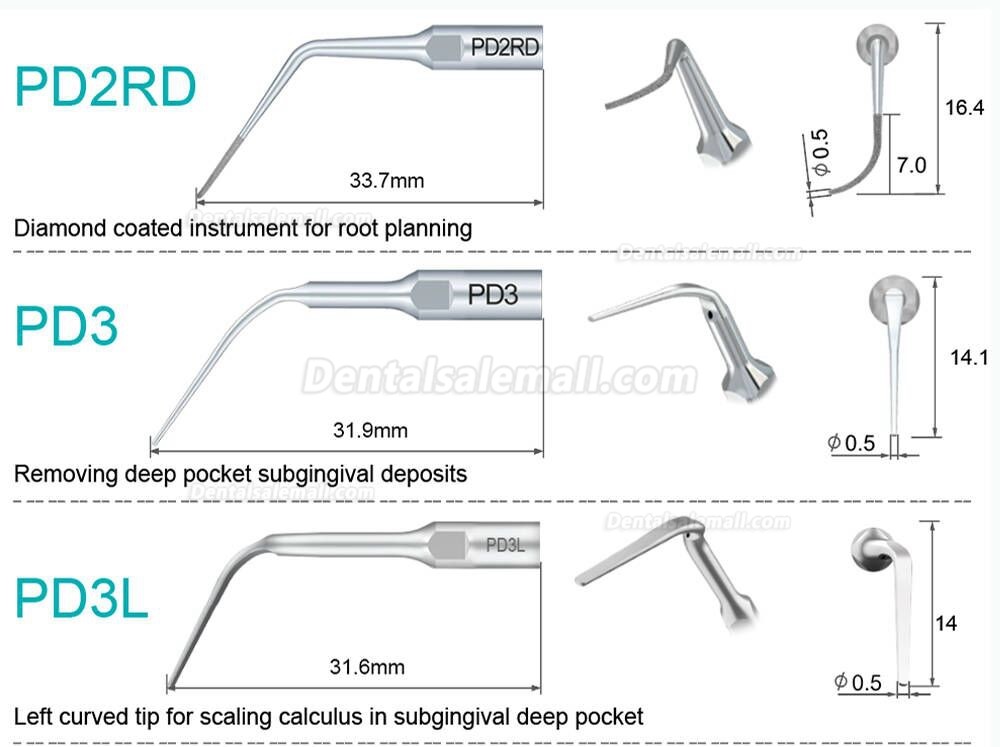 Refine Ultrasonic Scaler Tips P10 P11 P12 P14L P18 P20 P20L P20R P21 22 LR Fit Woodpecker EMS