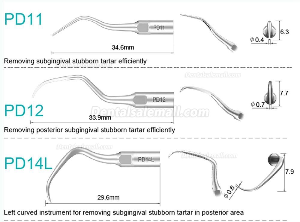 Refine Ultrasonic Scaler Tips P10 P11 P12 P14L P18 P20 P20L P20R P21 22 LR Fit Woodpecker EMS