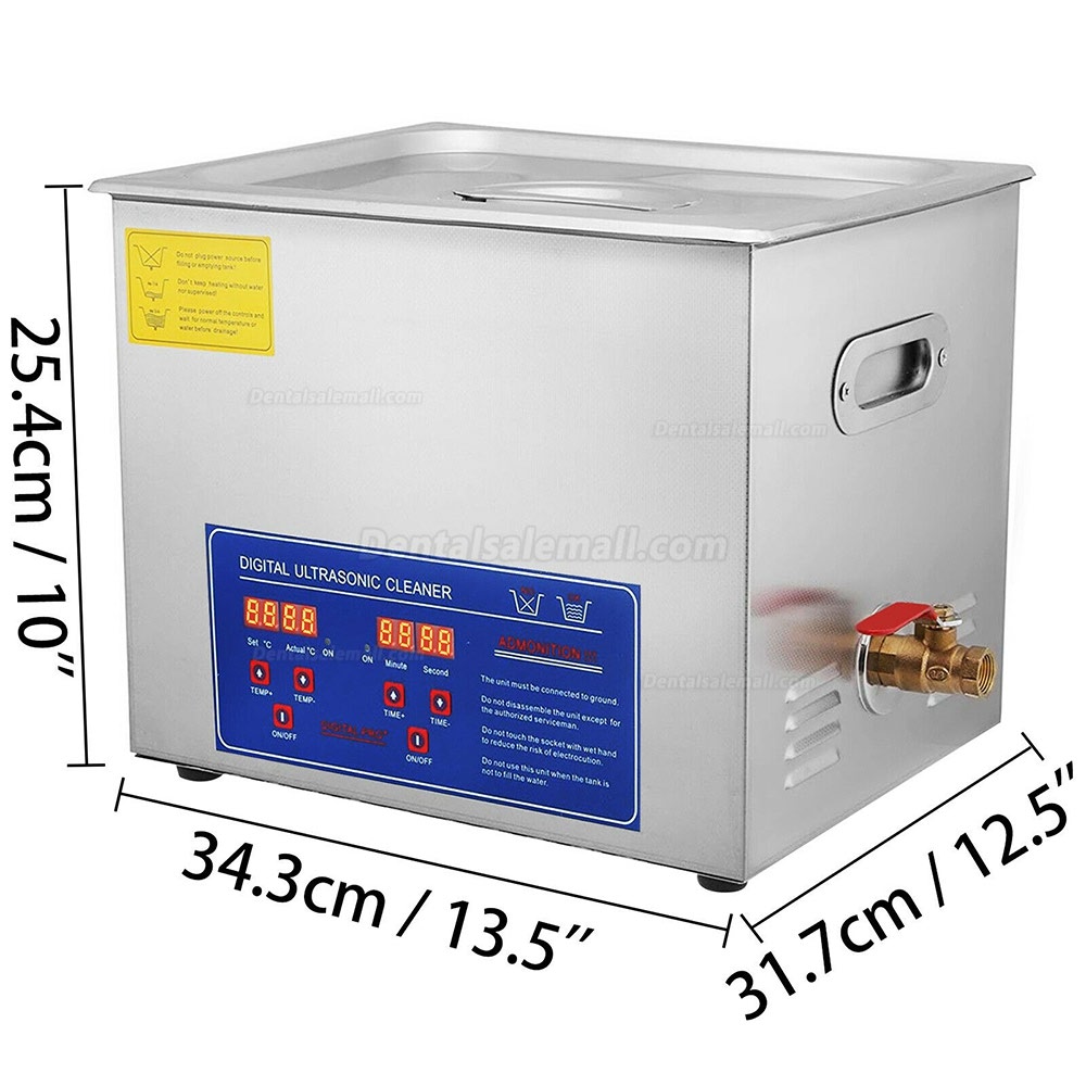 15L Ultrasonic Cleaner Stainless Steel Industry Heated Heater w/Timer PS-60A
