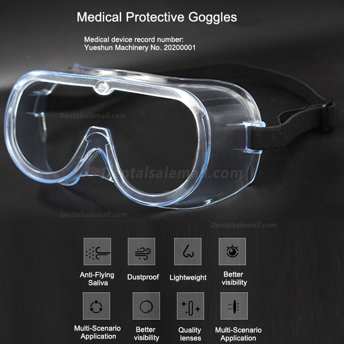 5Pcs Protective Goggles Splash Safety with Clear Anti Fog Lenses Anti-Saliva Dustproof