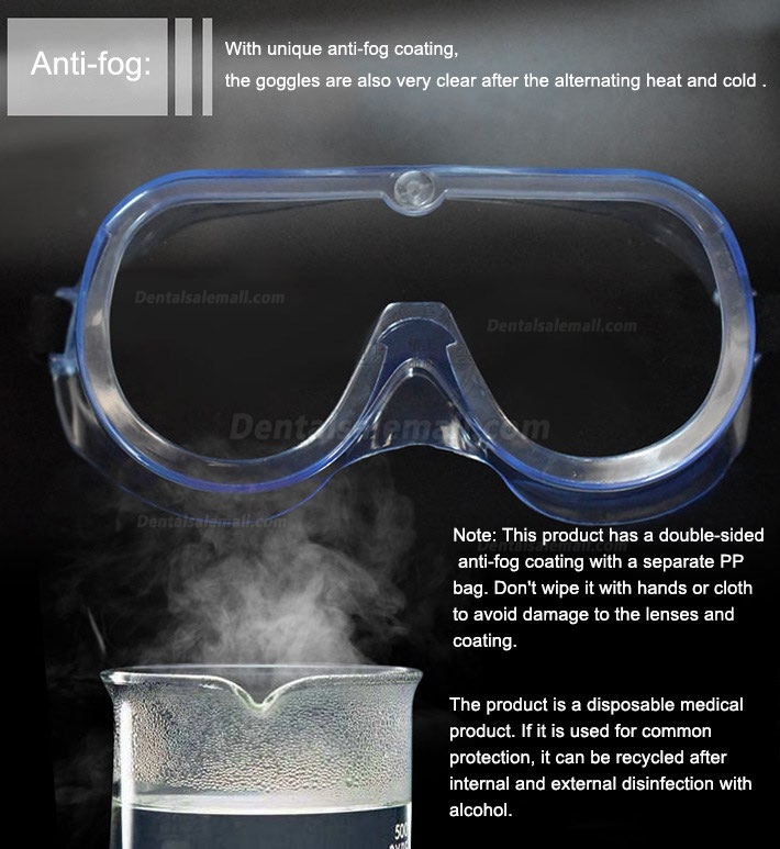 5Pcs Protective Goggles Splash Safety with Clear Anti Fog Lenses Anti-Saliva Dustproof