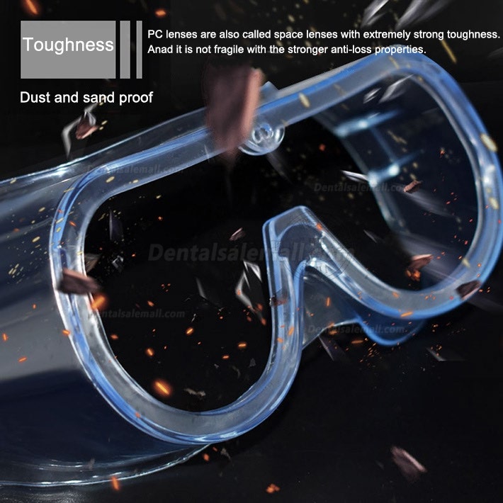 5Pcs Protective Goggles Splash Safety with Clear Anti Fog Lenses Anti-Saliva Dustproof