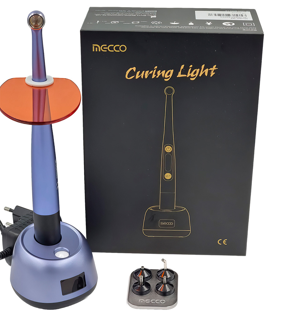 Mecco Q9 Wireless Dental LED Curing Light with Light Meter and Caries Detector