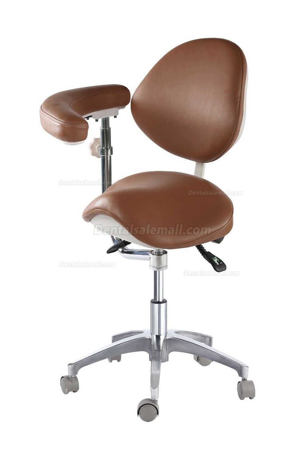 Adjustable Medical Dentist Nurse Saddle Chair Mobile Doctors' Stool PU Leather