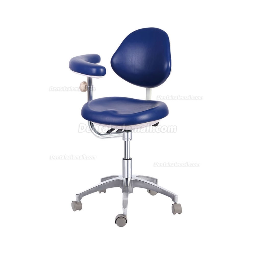 Mobile Dental Medical Stools Doctors Stools Adjustable Chair PU QY600 Dark Blue