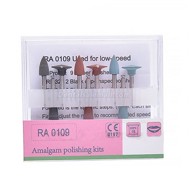 5 Boxes Dental Lab Silicon Polishing Burs Kit For Amalgam Tips Cups 2.35MM RA0109