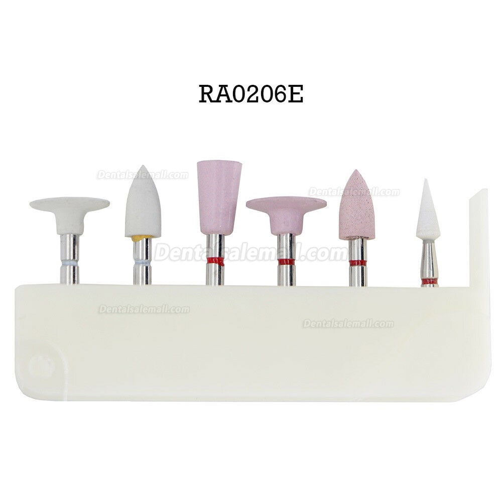 6 Pcs/Kit Dental High Gloss Polishing Kit For Zirconia RA0206E