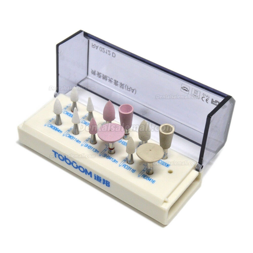 12Pcs/1Kit Dental High Gloss Polishing Kit For Zirconia RA0212D