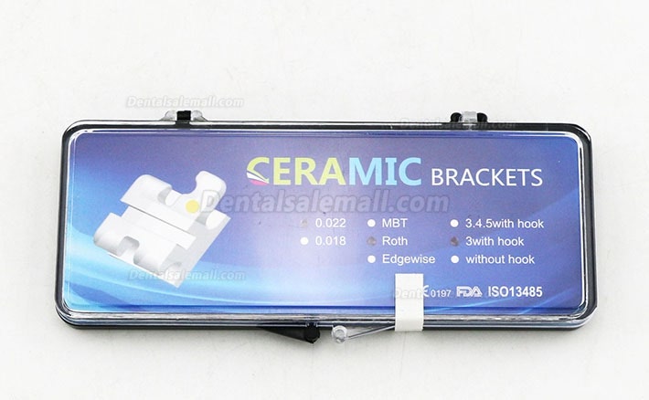 20Pcs/5Pack Dental Orthodontic Ceramic Bracket Braces ROTH 022 3 Hooks