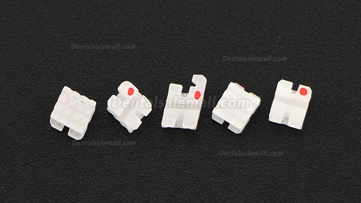 20Pcs/5Pack Dental Orthodontic Ceramic Bracket Braces ROTH 022 3 Hooks