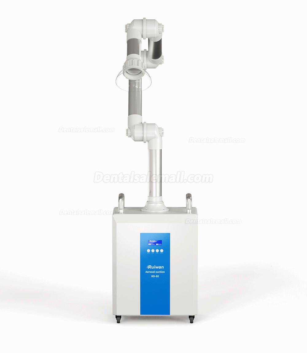 RUIWAN 220W RD80 Dental Chairside Extra-oral Vacuum Aspirator System 4 Filters layer+ 2 UV lamps + Plasma