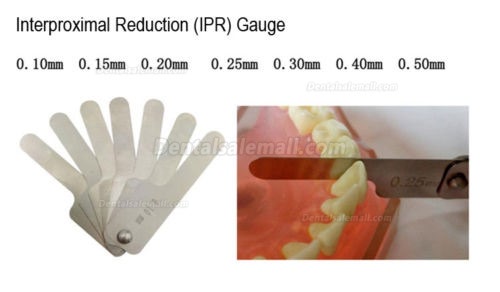 2 Sets Dental Orthodontic Interproximal Reduction IPR Gauge Reciprocating System