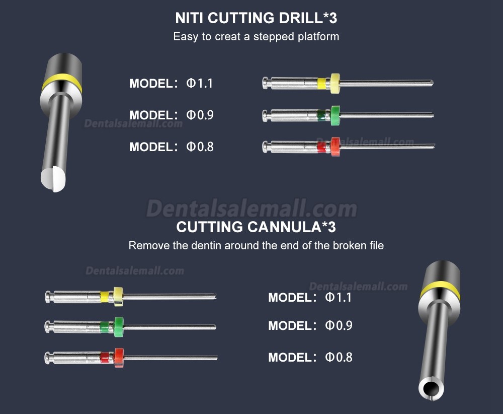 Tosi Dental Endodontic Endo File Removal System Kit Root Canal File Extractor Broken Files Removal Set