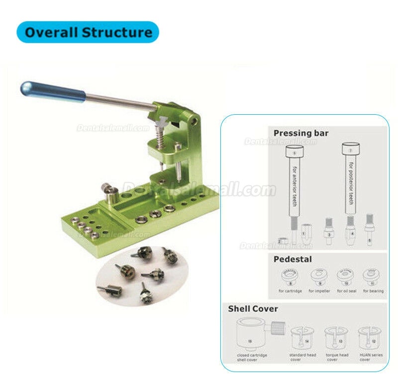 Dental High Speed Handpiece Maintenance Turbine Bearings Repair Press Tools Kit