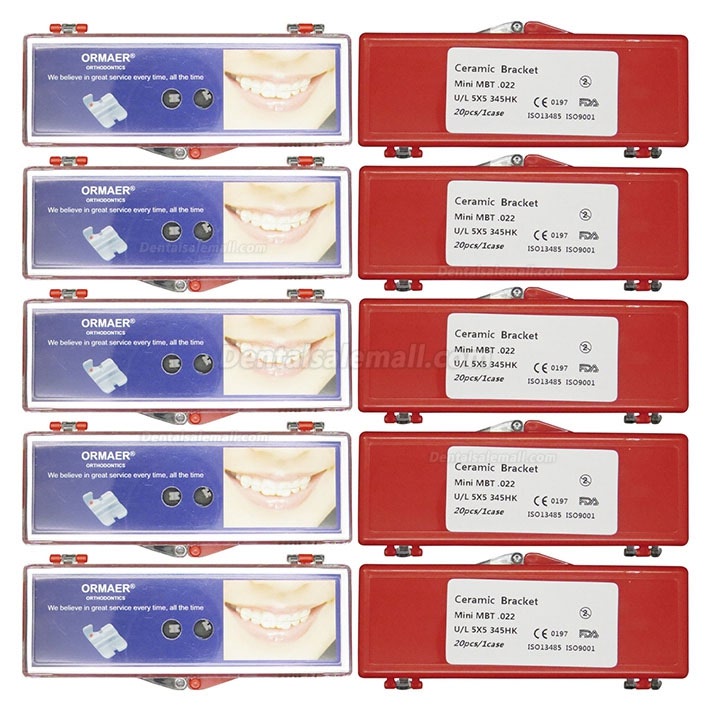 20Boxes Dental Orthodontic Ceramic Brackets Braces Roth MBT 018 022 345 Hooks