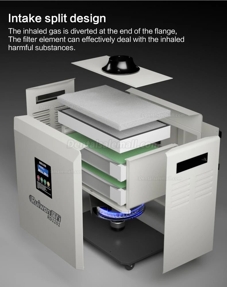 Ruiwan RD1101 90W Portable Fume Extractor System for Manual Solder Laser Making 4 layer Filter