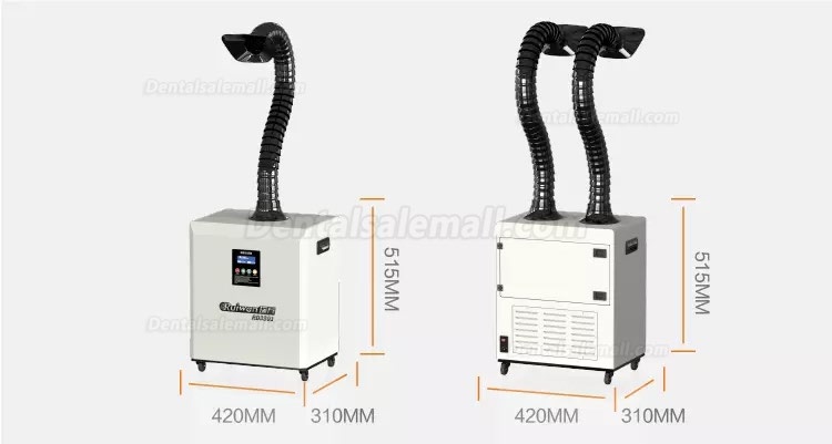 Ruiwan RD3301/RD3302 350W Mobile Fume Extractor 4 Layers Filter for Laboratory Laser Engraving Welding Manual Work