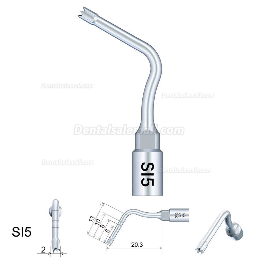 6Pcs/Kit Woodpecker Implant Preparation Tips Kit Sl1 SI2 SI5 SI7 S18 S19