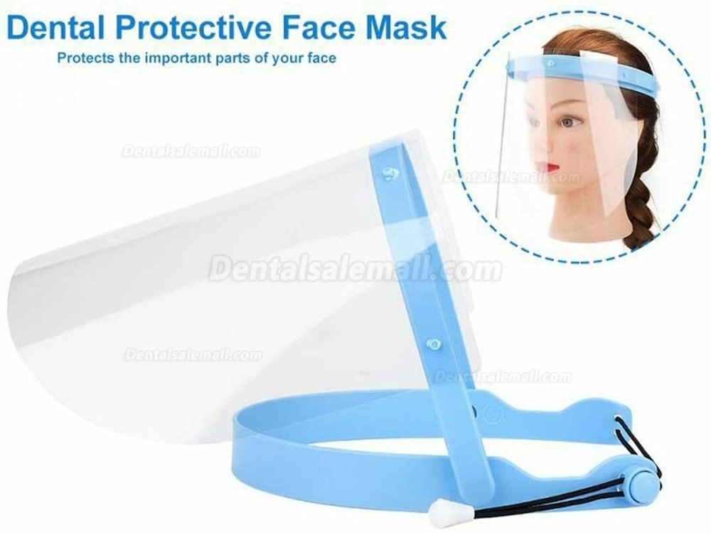 Anti-fog Adjustable Dental Full Face Shield with 10 Replaceable Plastic Film