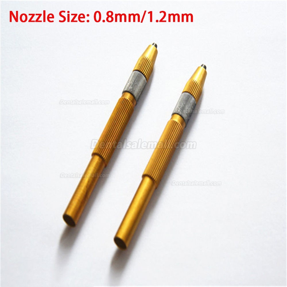 2 Pcs Domestic Sandblasting Pen For Dental Lab Equipment Sandblaster 0.8mm/1.2mm