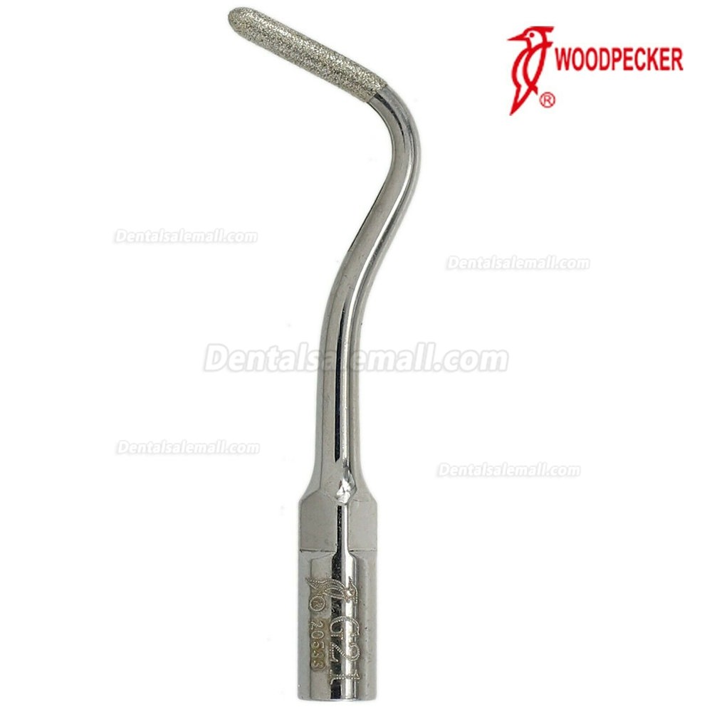 5Pcs Woodpecker Dental Scaler Tip G21 Diamond Coated Dentine Polish Fit EMS PIEZON