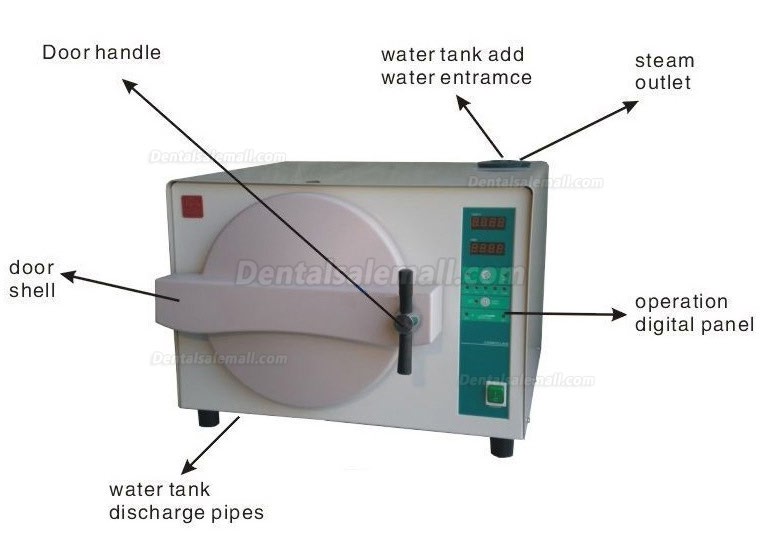 18L Dental Stainless Steel High Pressure Steam Autoclave Sterilizer