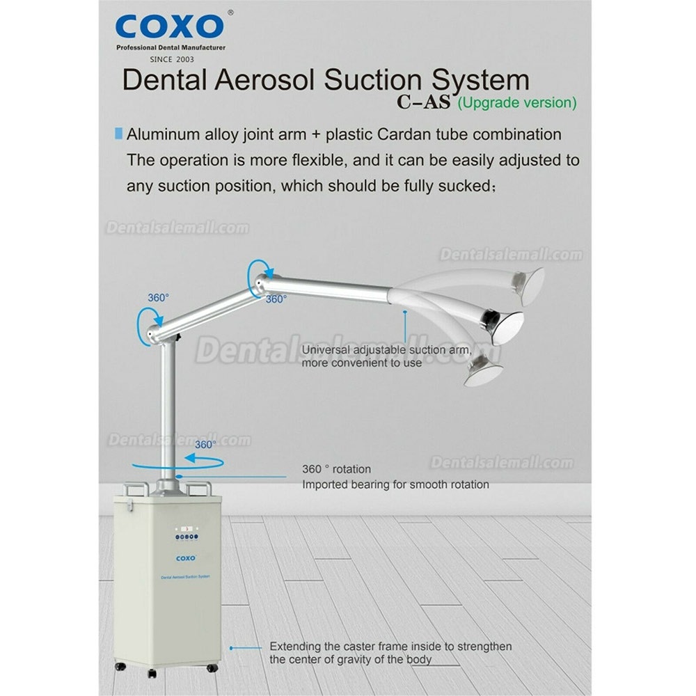 Upgrade COXO Dental Extraoral Aerosol Suction Unit UV Droplets Remover CE FDA
