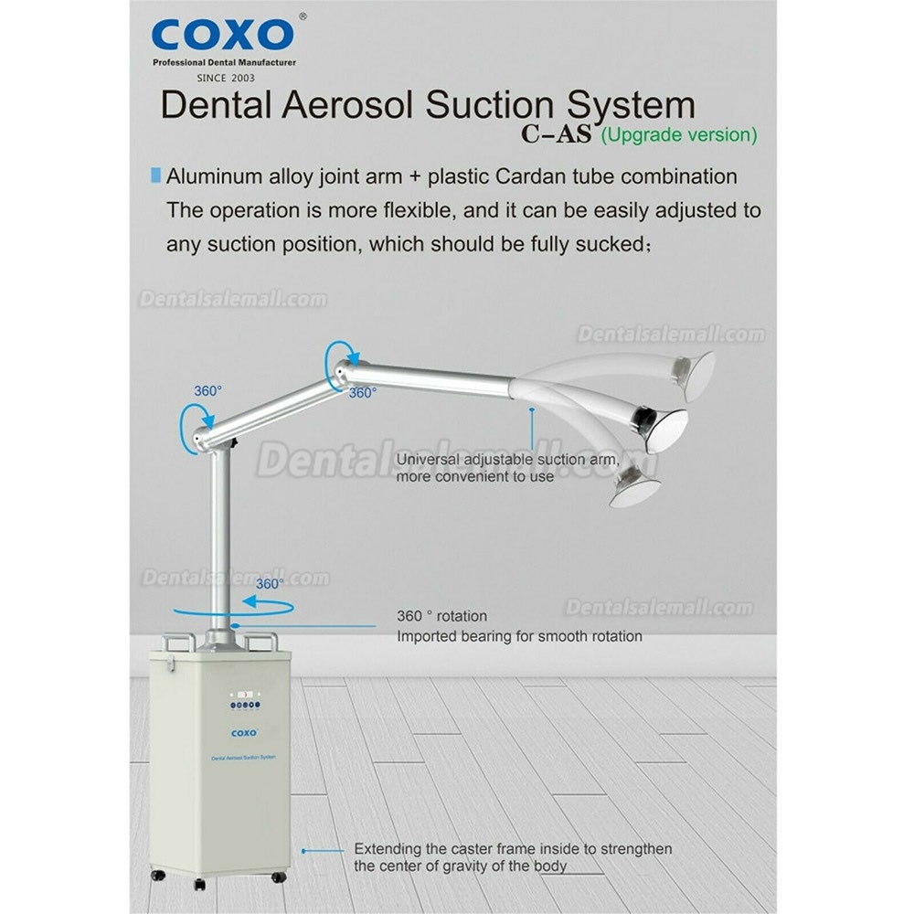 Upgrade COXO Dental Extraoral Aerosol Suction Unit UV Droplets Remover CE FDA