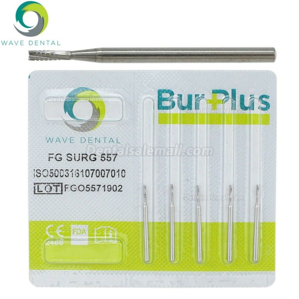 5Packs Wave Dental Carbide Surgical Bur Fits High Speed Handpiece FG SURG 556 557 558 559 560 Prima