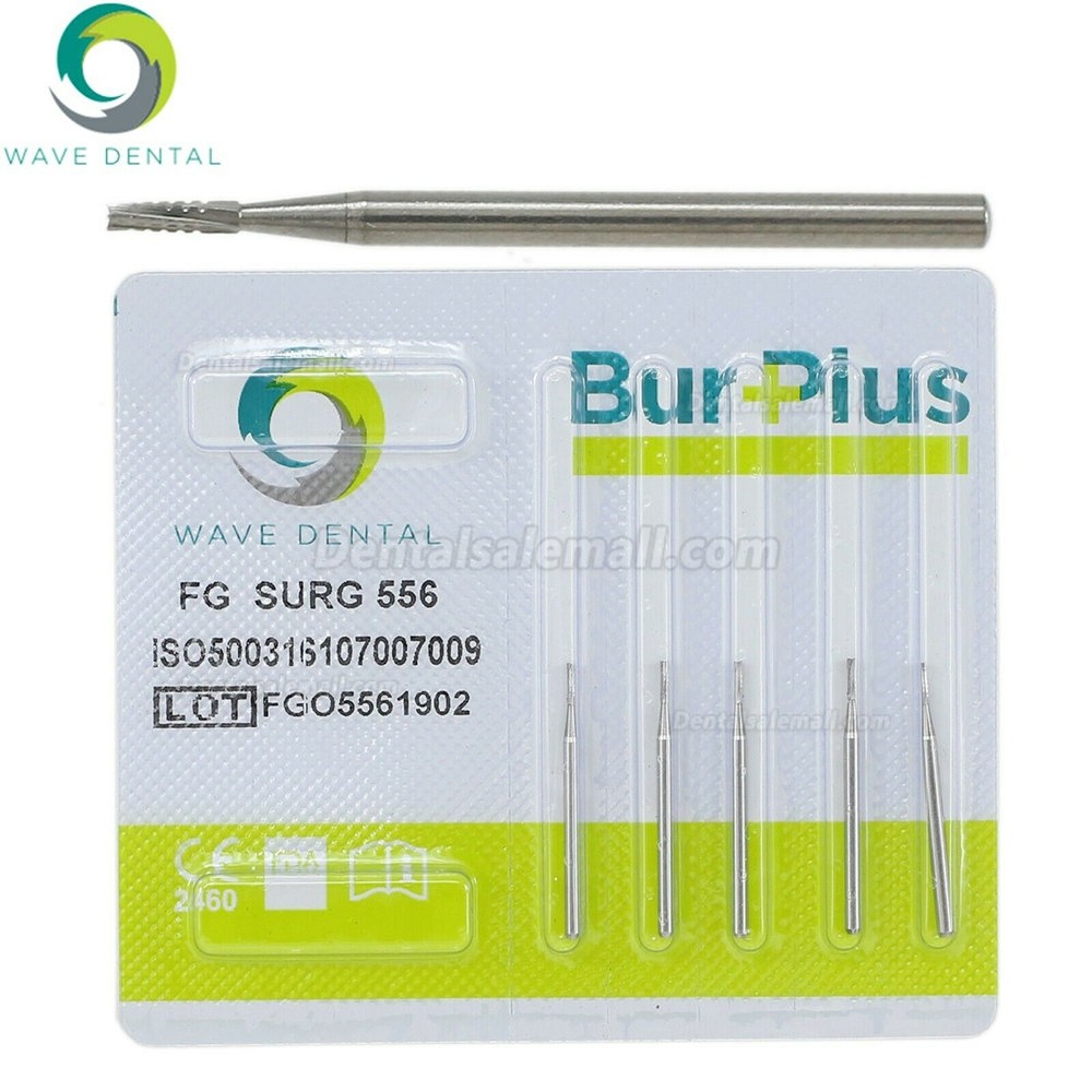 5Packs Wave Dental Carbide Surgical Bur Fits High Speed Handpiece FG SURG 556 557 558 559 560 Prima